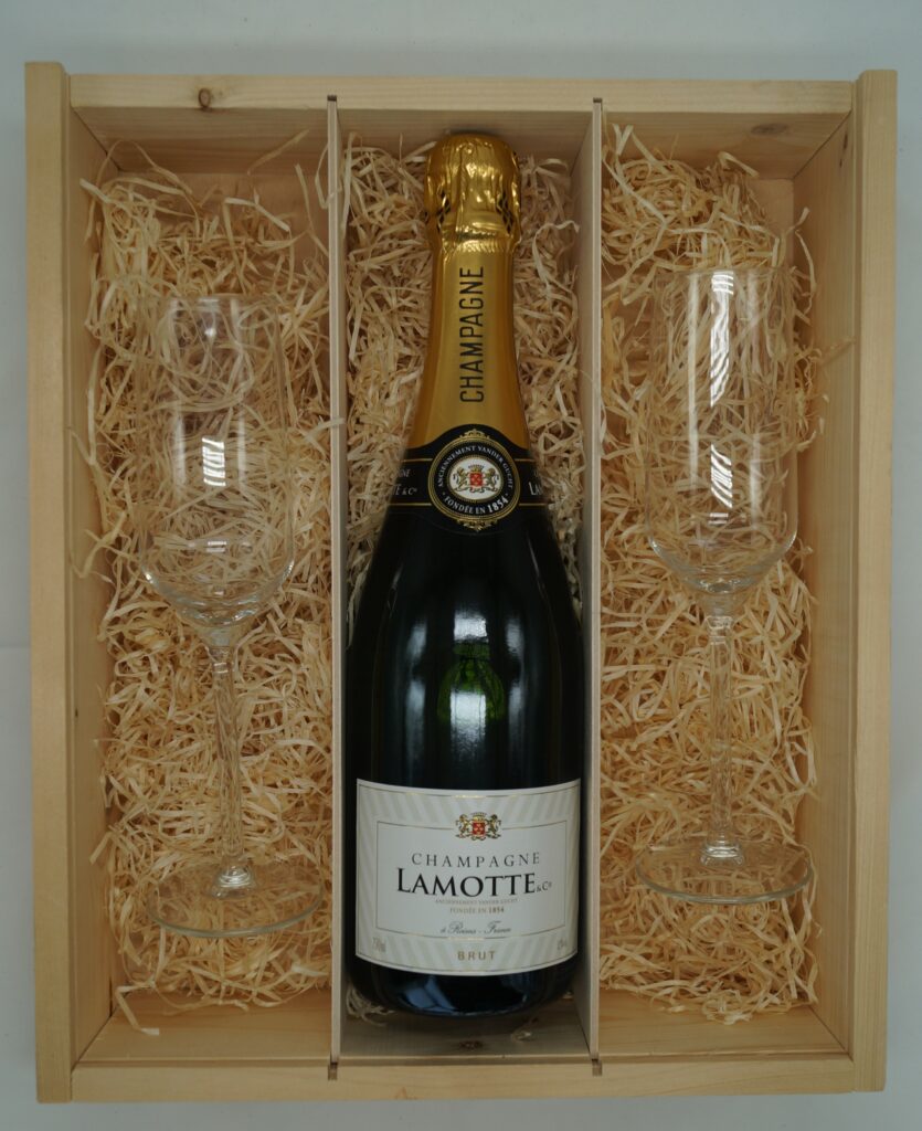 champagne lamotte in houten kist geschenk